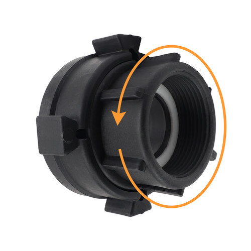 IBC S60x6 (2 inch) Female to (1.5 inch) BSP Female Swivel Buttress