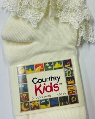 Butterfly Lace Sock - Ivory