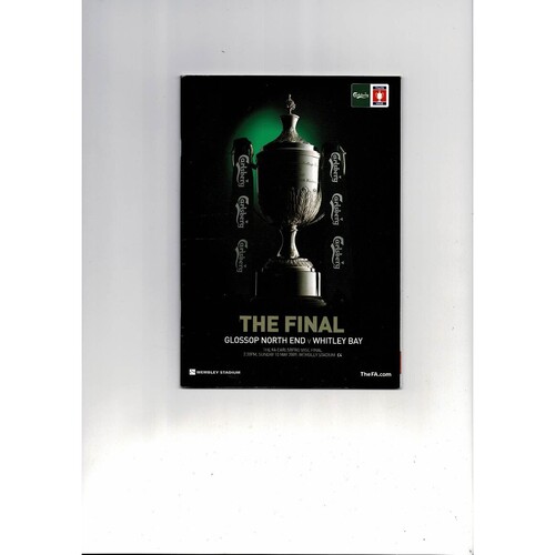 2009 Glossop North End v Whitley Bay FA Vase Final Football Programme + Press cutting