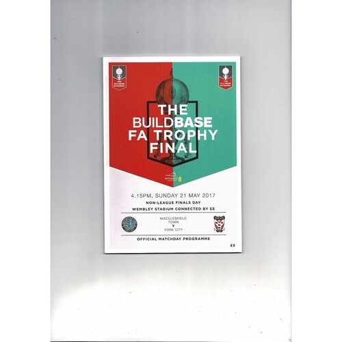 2017 Macclesfield Town v York City FA Trophy Final Double Football Programme