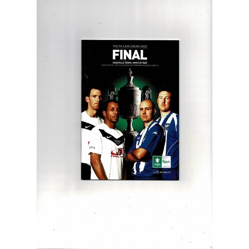 2011 Coalville Town v Whitley Bay FA Vase Final Football Programme