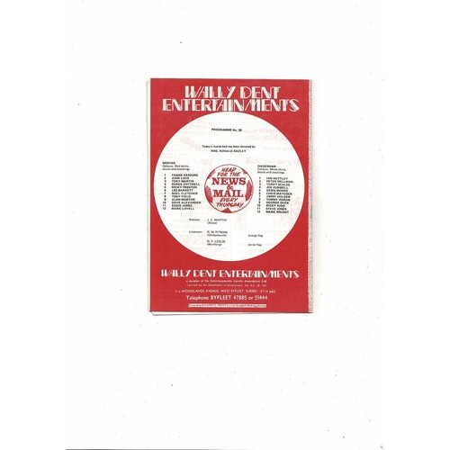 1979/80 Woking v Dagenham Trophy Semi Final Football Programme