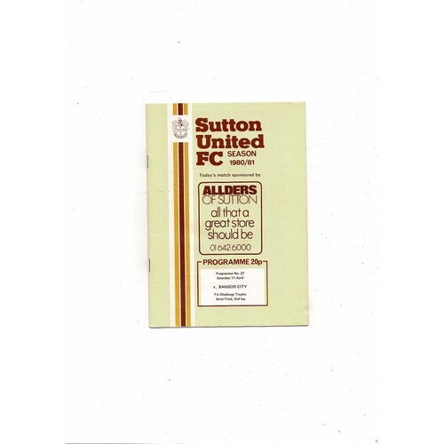 FA Trophy Semi Final Football Programmes