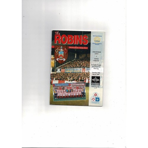 1997/98 Cheltenham v Dover Athletic Trophy Semi Final Football Programme