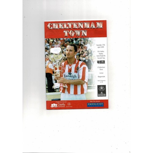 1998/99 Cheltenham Town v Kingstonian Trophy Semi Final Football Programme