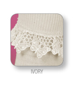 Butterfly Lace Sock - Ivory