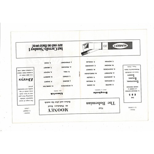 1971 Drogheda v Limerick FAI Cup Final Football Programme