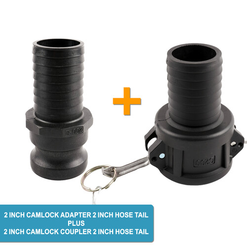 Combination Camlock Adapter with Camlock Coupler Hose Tail IBC garden hose