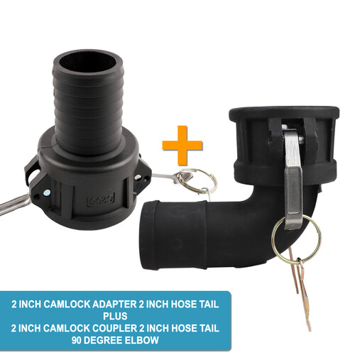 Combination Camlock Adapter with Camlock Coupler Hose Tail IBC garden hose