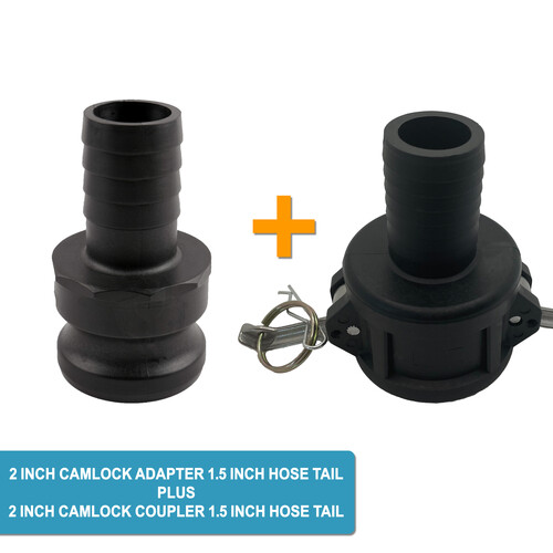 Combination Camlock Adapter with Camlock Coupler Hose Tail IBC garden hose