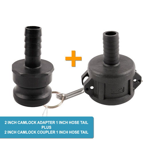 Combination Camlock Adapter with Camlock Coupler Hose Tail IBC garden hose