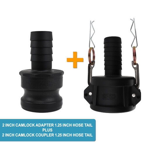 Combination Camlock Adapter with Camlock Coupler Hose Tail IBC garden hose