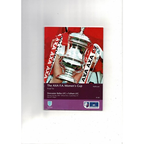 2002 Doncaster Belles v Fulham Women's FA Cup FInal Football Programme