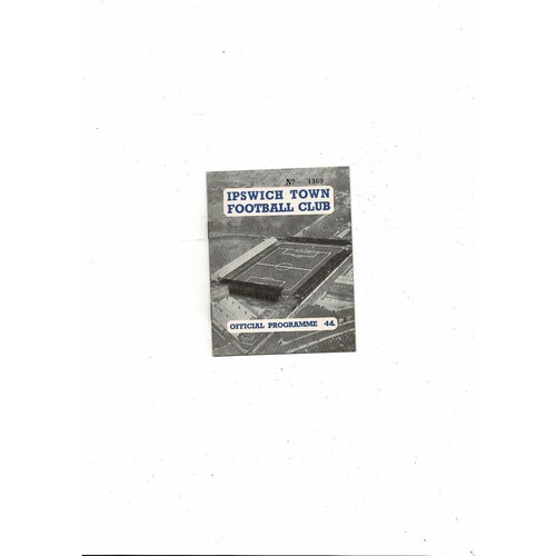 Ipswich Town v Peterborough United FA Cup Football Programme 1959/60