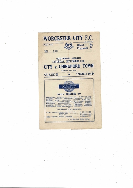 More Football Programmes listed today