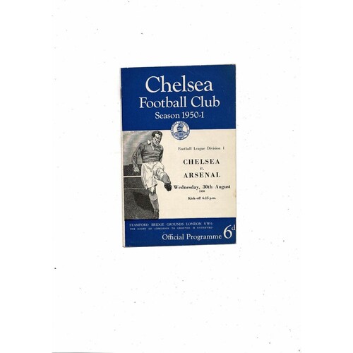 1950/51 Chelsea v Arsenal Football Programme