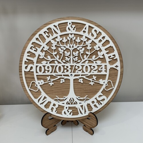 Customised Tree Of Life Monogram | Mr & Mrs Wedding Gift