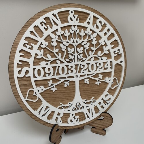 Customised Tree Of Life Monogram | Mr & Mrs Wedding Gift