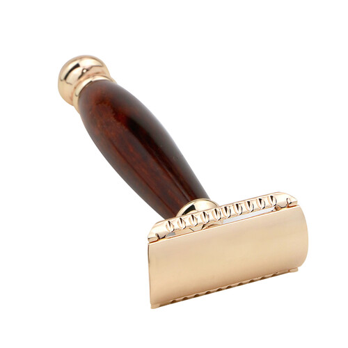 Double Edge Safety Shaving Razor in Green Sandalwood Retro
