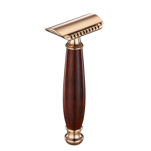 Double Edge Safety Shaving Razor in Green Sandalwood Retro