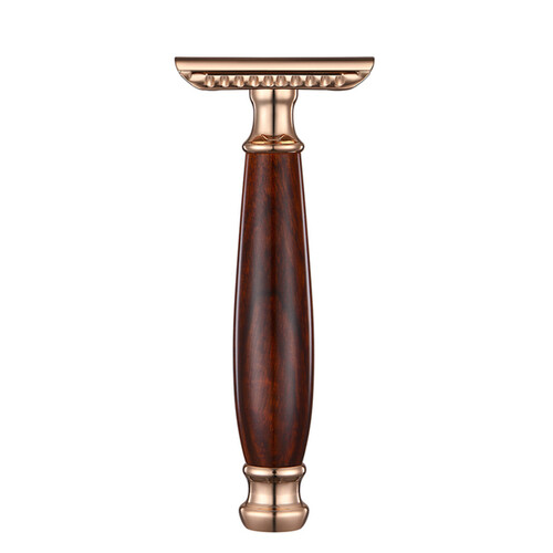 Double Edge Safety Shaving Razor in Green Sandalwood Retro