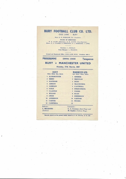 Many more Football Programmes listed today
