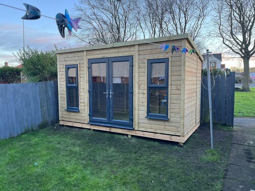 #PVC042 14x7 Pent Summer House