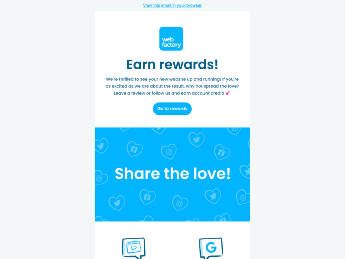 Webfactory branded email design