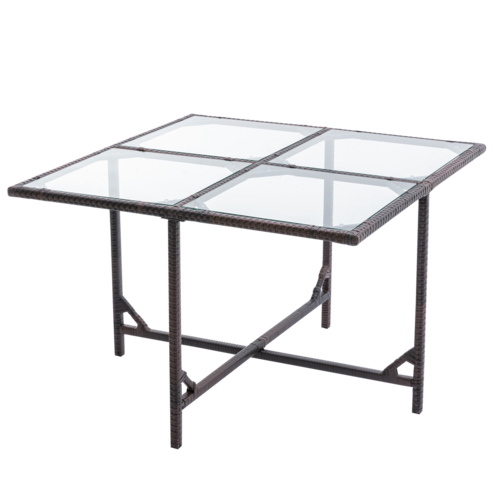 9 Pieces Rattan Garden Furniture Outdoor Chair & Table 4+4+1 Set (Cuba Brown)