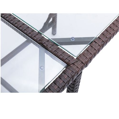 9 Pieces Rattan Garden Furniture Outdoor Chair & Table 4+4+1 Set (Cuba Brown)