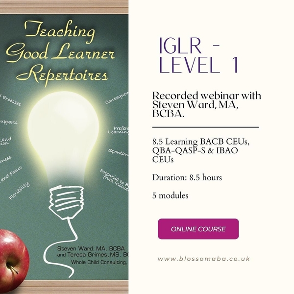 The Inventory of Good Learner Repertoires (The IGLR)- Online course (9.5 CEUs)