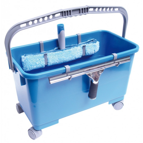 Window Cleaners Bucket 24 Litre complete with Castors and Hooks