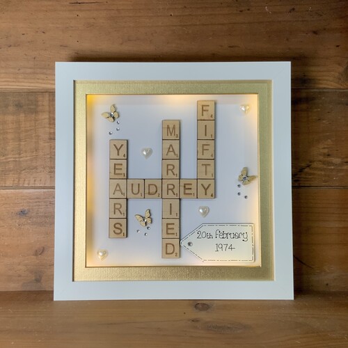 Anniversary Scrabble Word Art