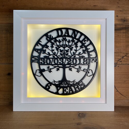 Personalised Tree Of Life Wedding Anniversary Frame
