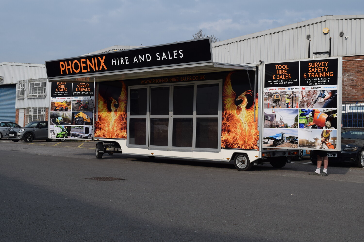 Phoenix Hire & Sales - 7m Merlo Exhibition Trailer
