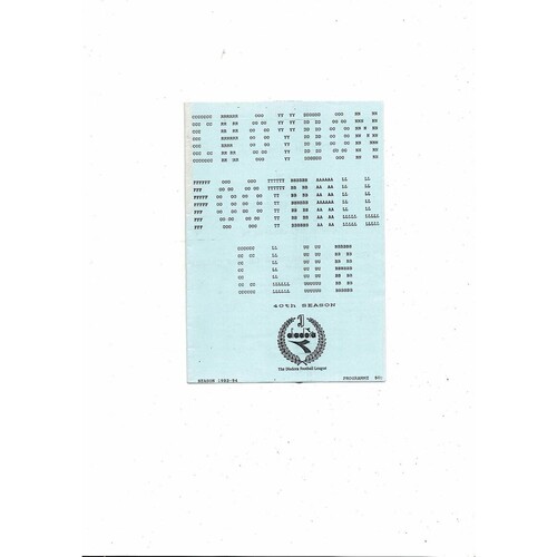 Croydon v Corinthian Casuals FA Cup Football Programme + Press cutting 1993/94