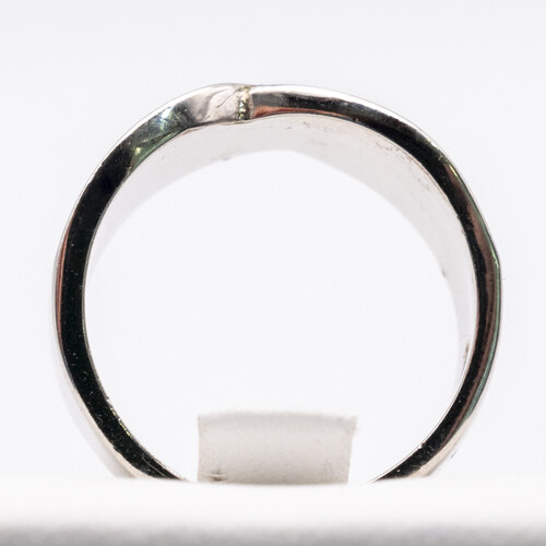 Bezel set blue opalite stone on 925 sterling silver ring