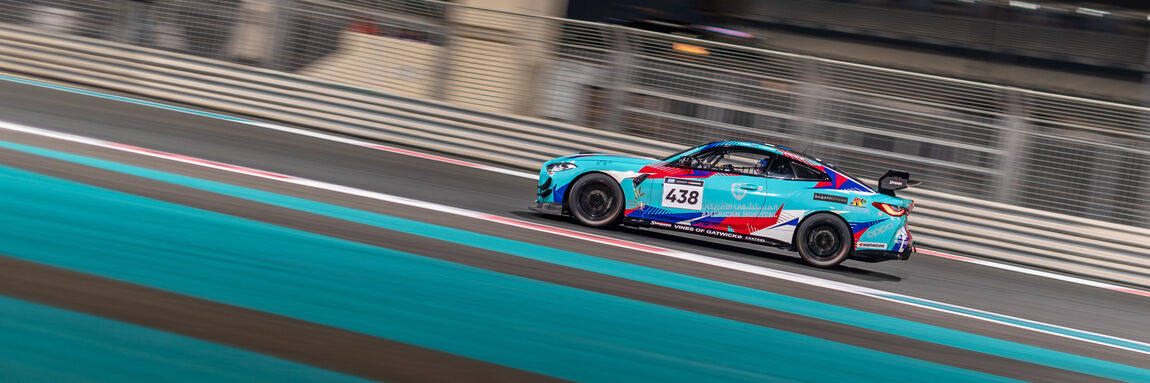 Motorsport vehicle graphics on race car