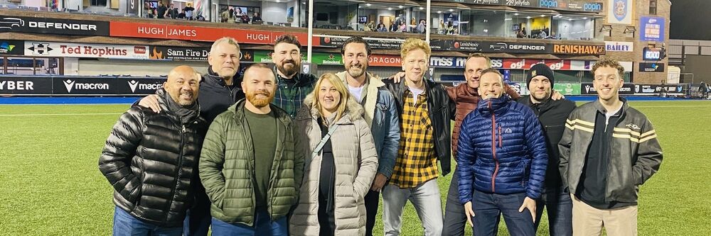 The Popin Graphics staff at Cardiff Arms Park