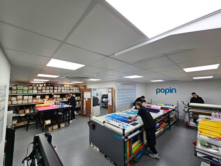State-of-the-art manufacturing facility at Popin Vehicle Graphics in Cardiff
