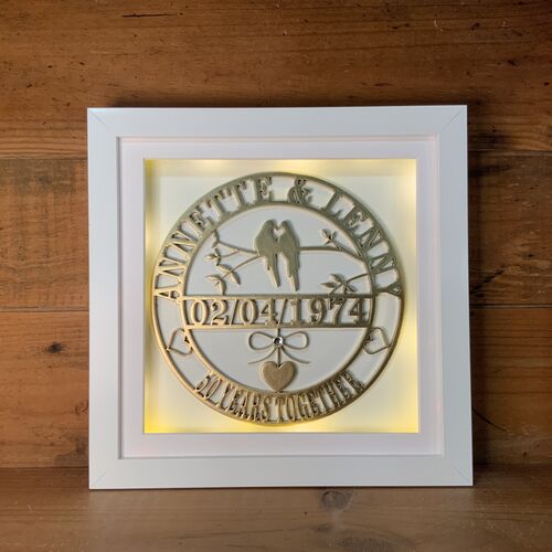 Wedding Anniversary Gift | Symbol of Love Dove Frame | Special Anniversary Gift