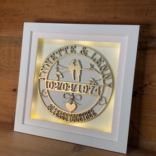 Wedding Anniversary Gift | Symbol of Love Dove Frame | Special Anniversary Gift