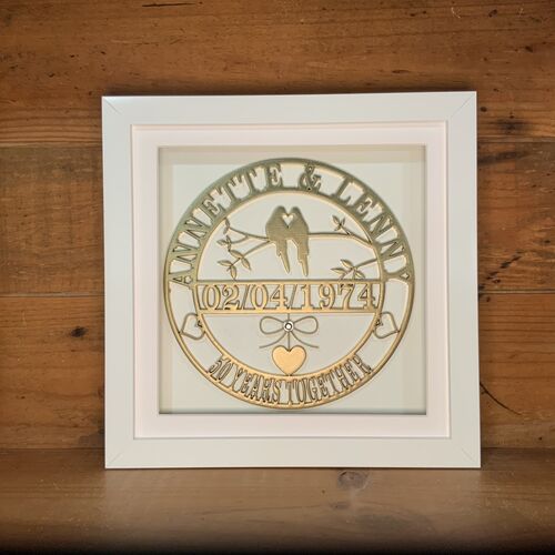 Wedding Anniversary Gift | Symbol of Love Dove Frame | Special Anniversary Gift