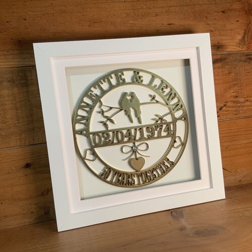 Wedding Anniversary Gift | Symbol of Love Dove Frame | Special Anniversary Gift