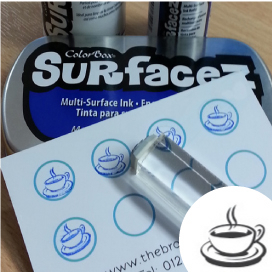 Loyalty Card Rubber Stamp Coffee Cup 2 with quick dry ink kit