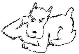 thurber drawing of a dog