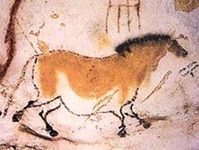 Cave painting of a horse