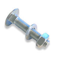 Plated FS100 - M12 x 50mm Long Cup Square Bolt