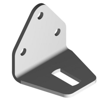 SA490 - 90&deg; 3 Hole 1 Slot Bracket