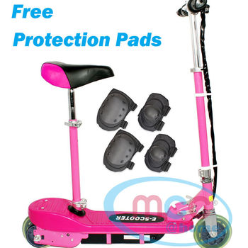 Pink Electric E Scooter Ride on Rechargeable Battery With Removable Seat 120W 24V